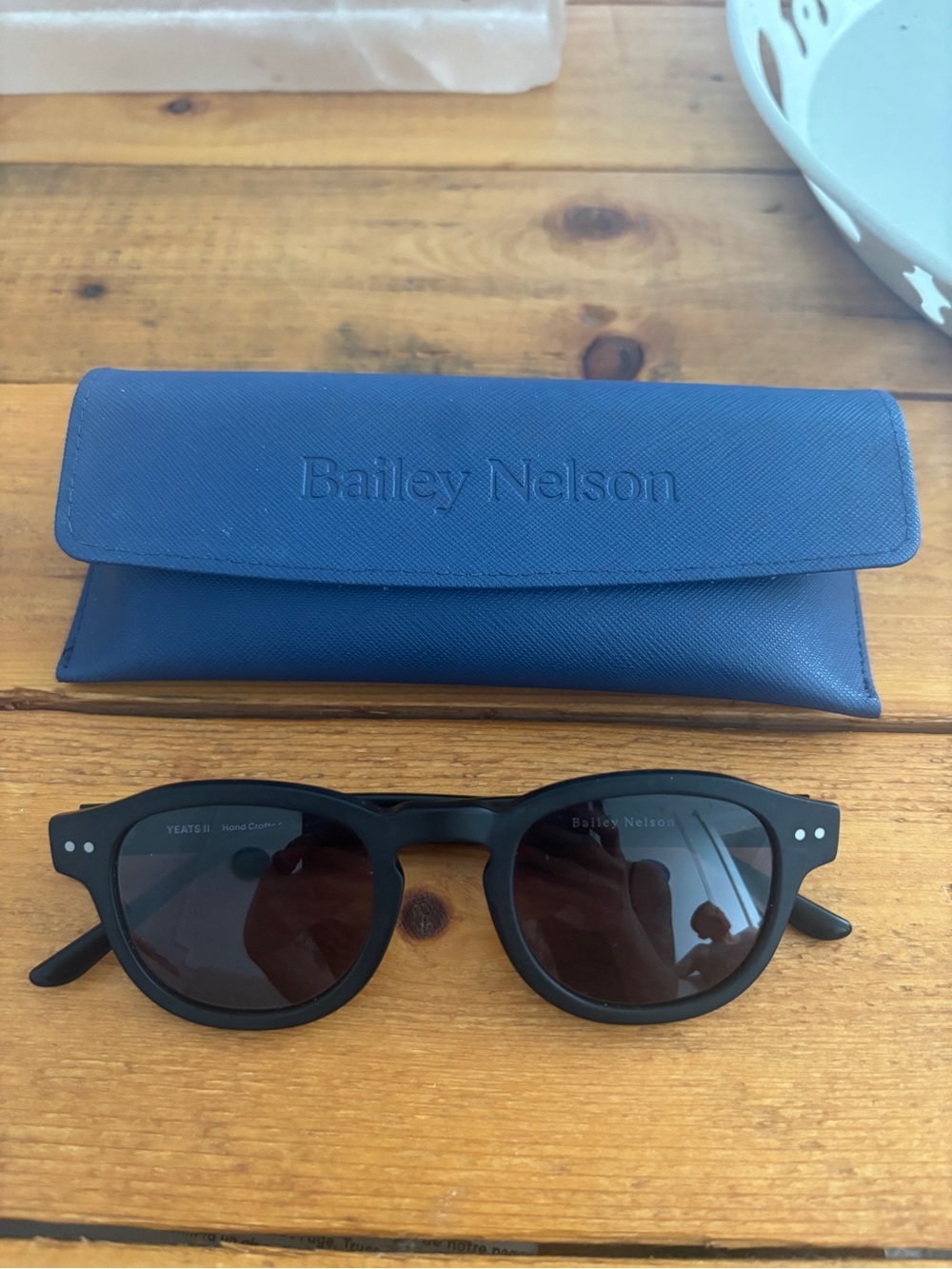 Bailey Nelson Black Sunglasses with Blue Case